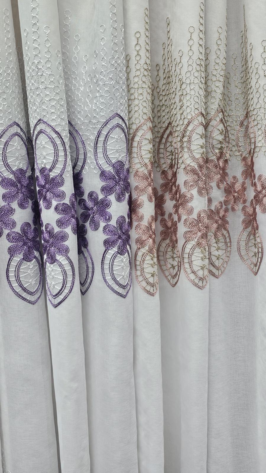 Noor Embroidery Curtain with Backing - Stylish Curtains