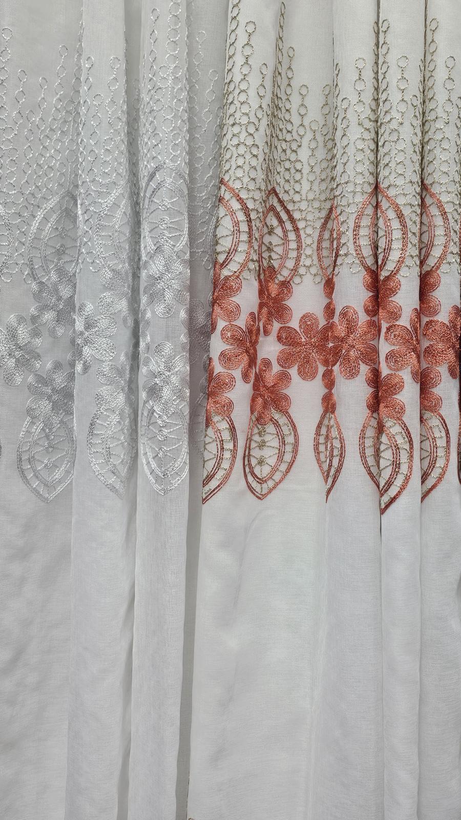 Noor Embroidery Curtain with Backing - Stylish Curtains