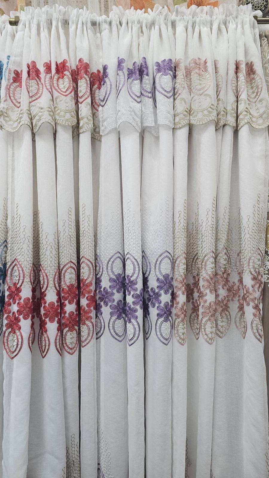 Noor Embroidery Curtain with Backing - Stylish Curtains