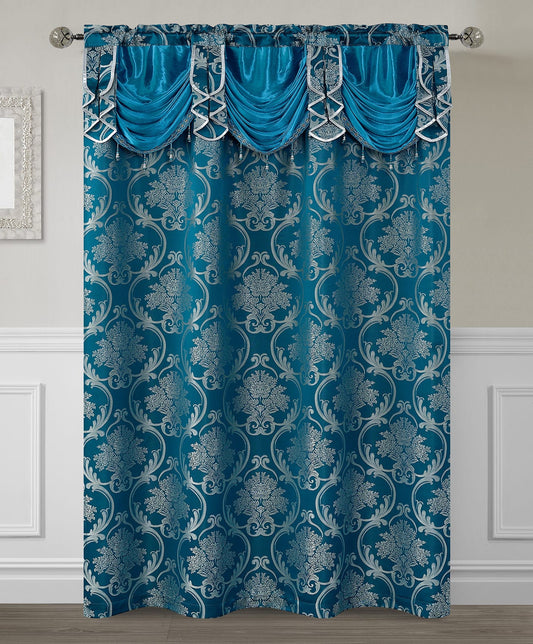 Selene Curtain Set with Attached Valance - Stylish Curtains