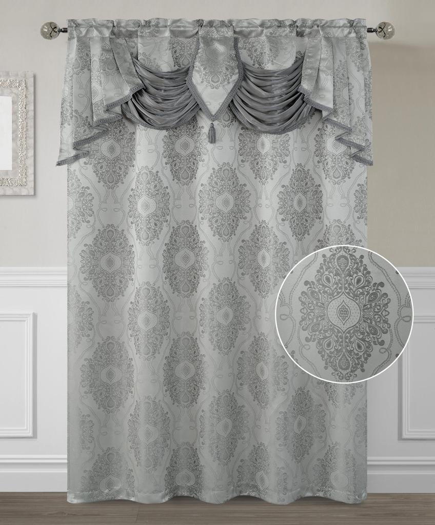 Amora Curtain with Attached Valance - Stylish Curtains