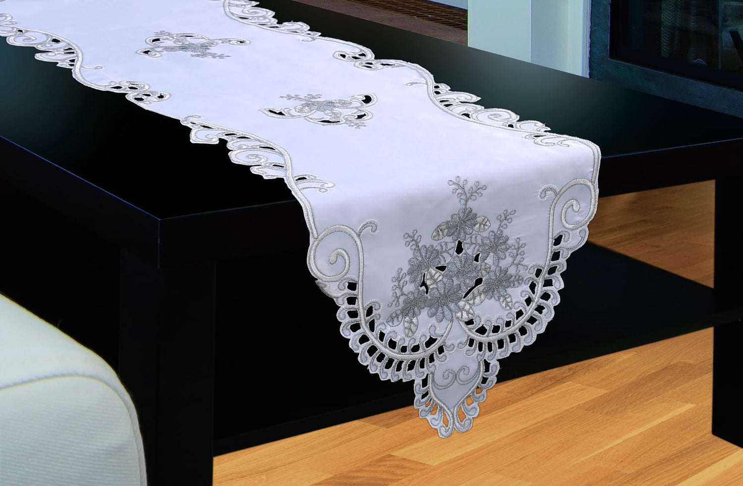 Camila Embroidered Table Runner - Stylish Curtains